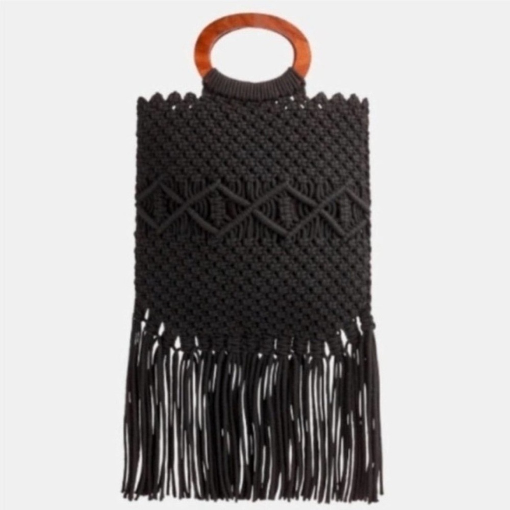 Danielle Nicole | Nwot - Black Macrame/Crochet Fr… - image 1